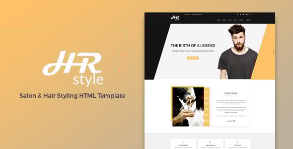 HR style - Salon & Hair Styling HTML Template - Health & Beauty Retail