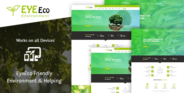 EyeEco Friendly Environmental Nature Html Template by eyecix | ThemeForest