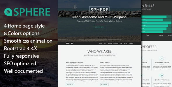 Spheretheme - Multi-Purpose One Page HTML Template - Business Corporate