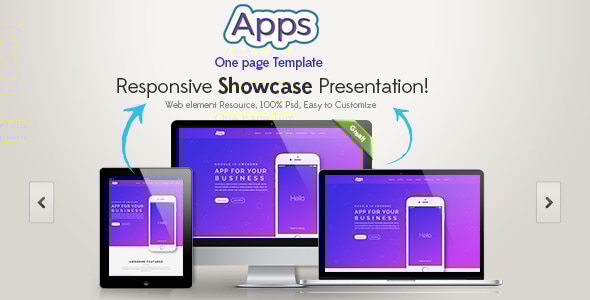 Apps One Page HTML Template - Creative Site Templates