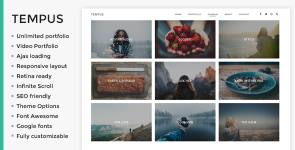 Tempus - Photography WordPress Theme - Photography Creative