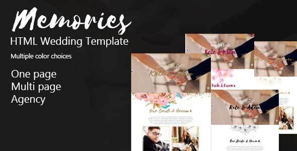 Memories-Html wedding and Agency Template by raghda | ThemeForest