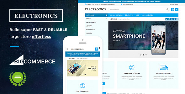 Electronics Supermarket Responsive BigCommerce Theme - BigCommerce eCommerce