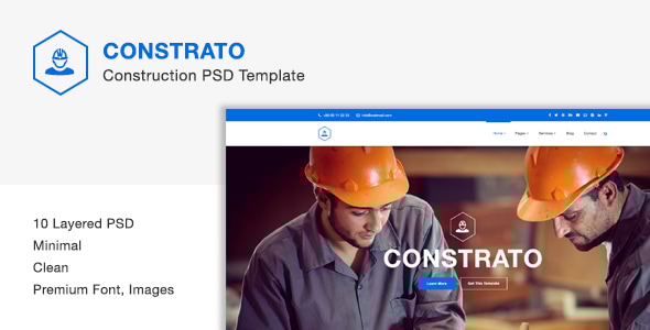 Constrato Construction PSD Template - Business Corporate