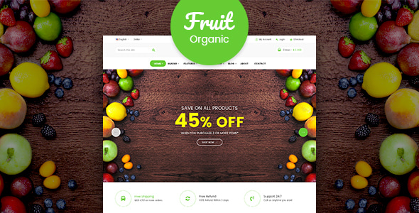Fruit shop - Organic Food RTL Responsive Html Template - Retail Site Templates