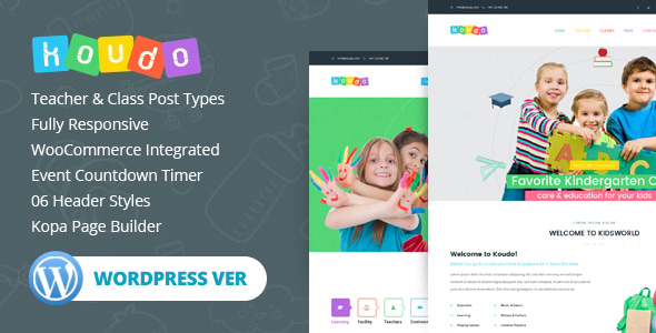 Koudo Education WordPress theme - Education WordPress