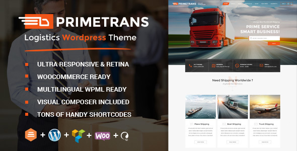 PrimeTrans | Logistics HTML Template - Retail Site Templates