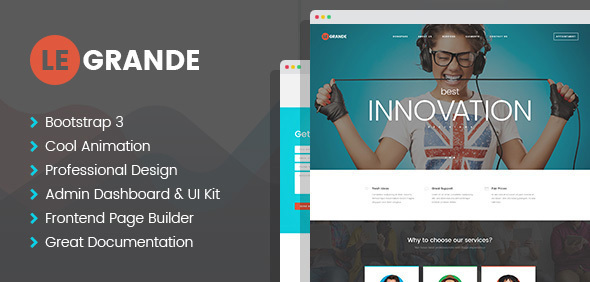 LeGrande - Corporate HTML Template with Visual Builder and Dashboard Pages - Corporate Site Templates