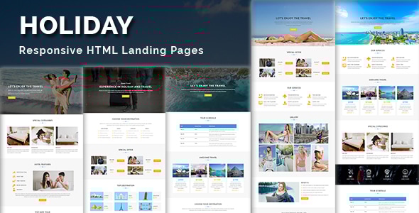 HOLIDAY - Multipurpose Responsive HTML Landing Page - Landing Pages Marketing