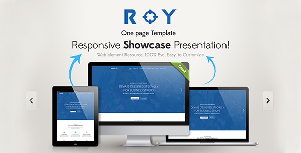 Roy One Page HTML Template - Corporate Site Templates