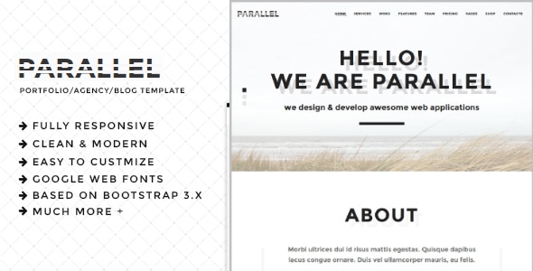 Parallel - Minimal Agency / Portfolio HTML5 Template - Creative Site Templates