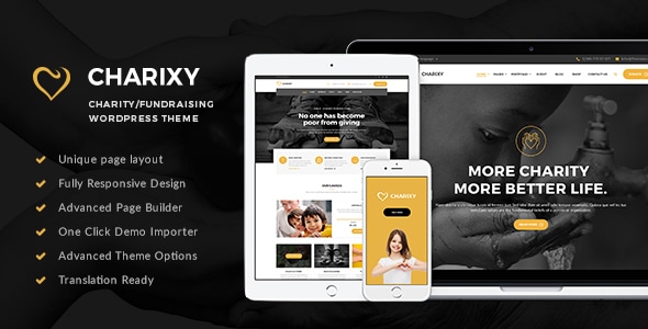 Charixy - Charity/Fundraising WordPress Theme - Charity Nonprofit