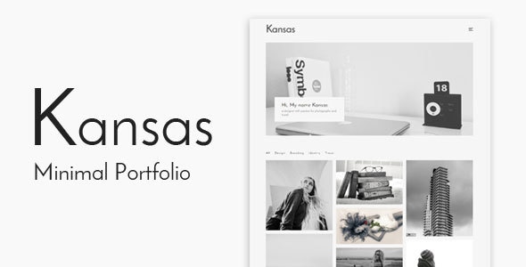 Kansas - Minimal Portfolio WordPress Template - Portfolio Creative