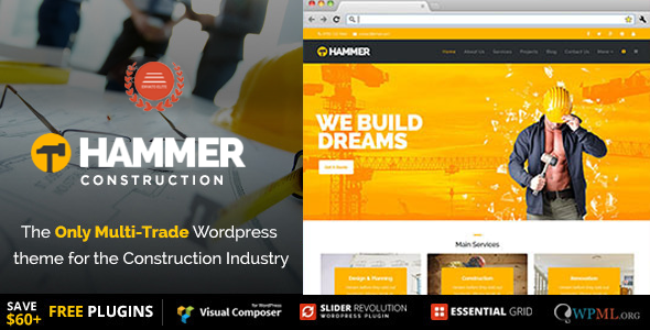 Hammer - Multi-Trade, Construction Business WordPress Theme - Business Corporate