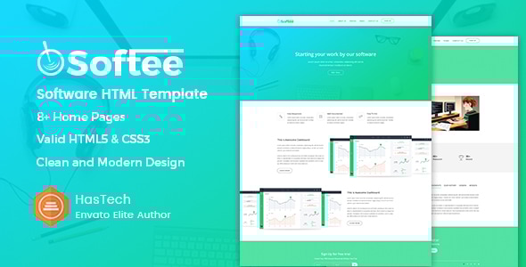 Softee - SaaS & Software Landing Page HTML Template - Software Technology