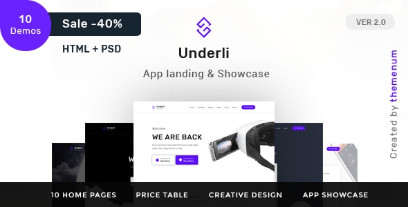 App Landing Page - Themenum - Technology Site Templates