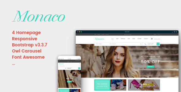 Monaco - Responsive eCommerce Template - Shopping Retail