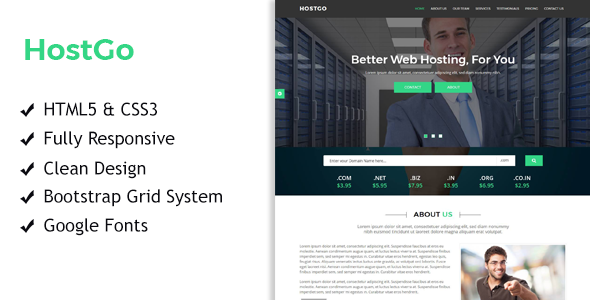 HostGo - Web Hosting Responsive HTML Template - Hosting Technology