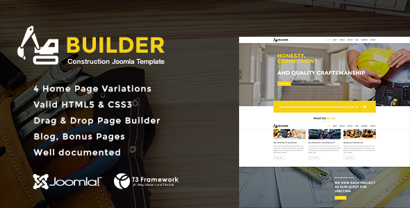 Builder - Joomla Construction Template - Business Corporate
