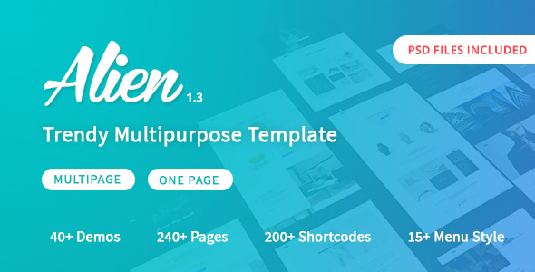 Alien - Responsive Multipurpose HTML5 Template - Corporate Site Templates
