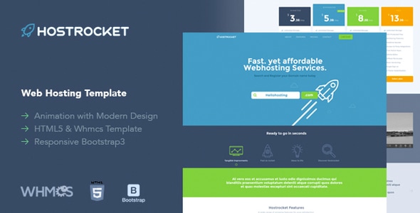 Hostrocket WHMCS & HTML Template - Hosting Technology