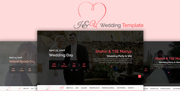 I&U Wedding HTML Template. - Site Templates