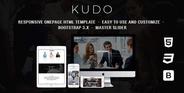 Kudo - Responsive Onepage HTML Template - Creative Site Templates