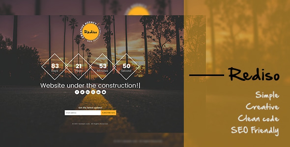 Rediso Creative Under Construction Template - Under Construction Specialty Pages