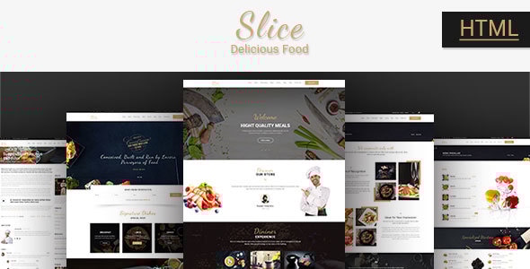 Slice Restaurant - Responsive Bootstrap Template - Food Retail