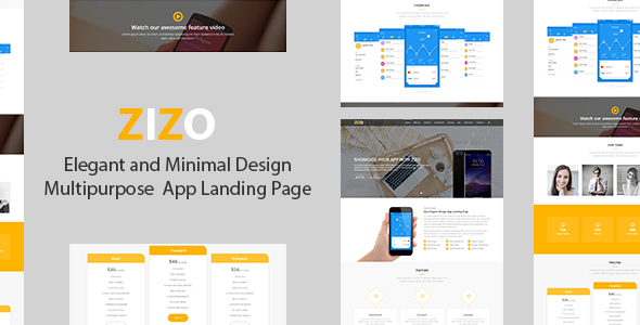 Zizo - Responsive App Landing Page - Site Templates