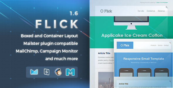 Flick | Responsive E-mail Template - Newsletters Email Templates