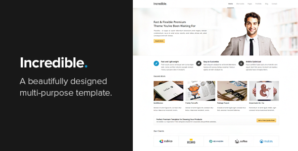 Incredible - Responsive HTML Template - Business Corporate