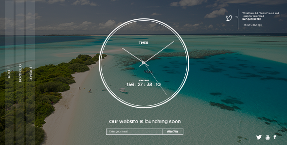 TIMER: Responsive Countdown Clock Landing Page - Under Construction Specialty Pages