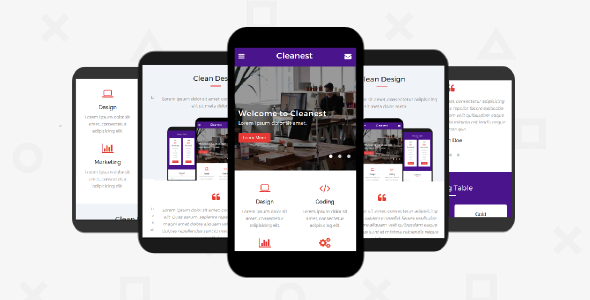 Cleanest – Mobile Template - Mobile Site Templates