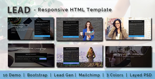 LEAD - Multipurpose Responsive HTML Landing Page - Business Corporate