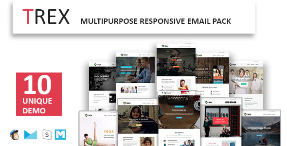 TREX - Multipurpose Responsive Email Pack - Newsletters Email Templates