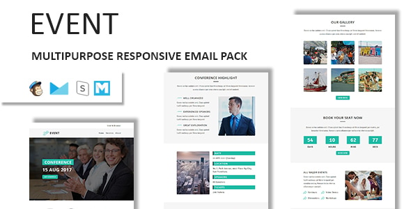 EVENT - Multipurpose Responsive Email Template with Stampready Builder Access - Email Templates Marketing