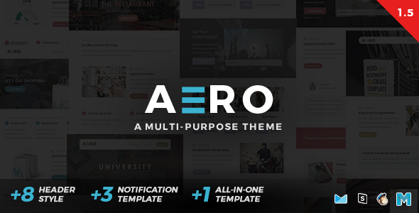 Aero | Newsletter Set - Newsletters Email Templates