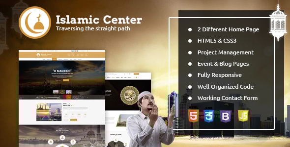 Islamic Center Responsive HTML Template - Nonprofit Site Templates