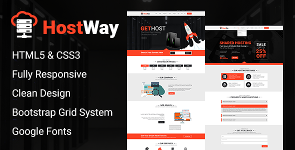 HostWay - Responsive Hosting Template - Hosting Technology