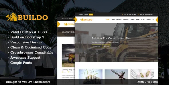 Buildo - Construction & Building HTML5 Template - Business Corporate
