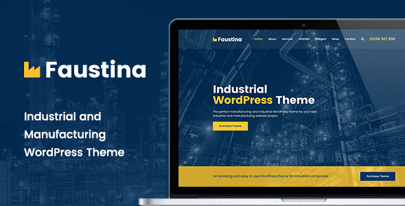 Faustina - Industrial WordPress Theme - Business Corporate