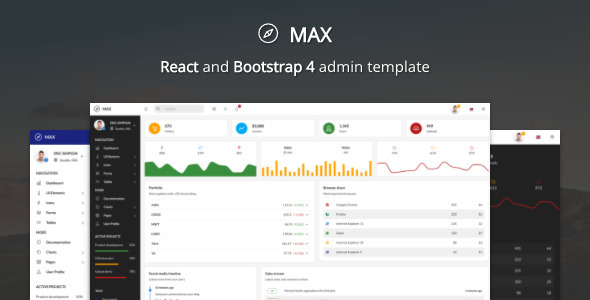 Max - React Redux Bootstrap 4 Admin Template - Admin Templates Site Templates