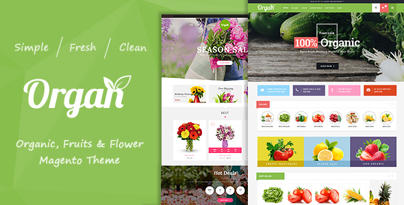 Organ - Organic Store & Flower Shop Responsive Magento Theme - Shopping Magento
