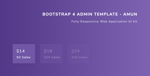 Bootstrap 4 Admin Template - Amun - Admin Templates Site Templates