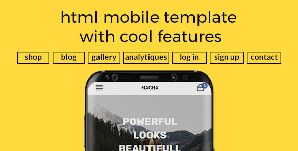 Macha HTML Mobile Template - Mobile Site Templates