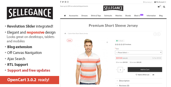 Sellegance - Responsive and Clean OpenCart Theme - OpenCart eCommerce