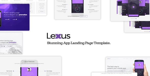 Lexus Responsive App Landing Page - Apps Technology
