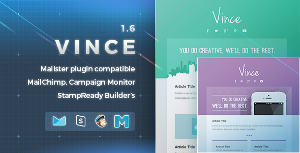Vince | Responsive Email Template - Newsletters Email Templates