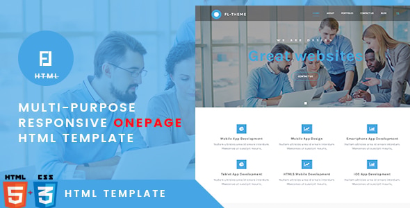 Fl -Multi-Purpose Responsive OnePage HTML Template - Corporate Site Templates